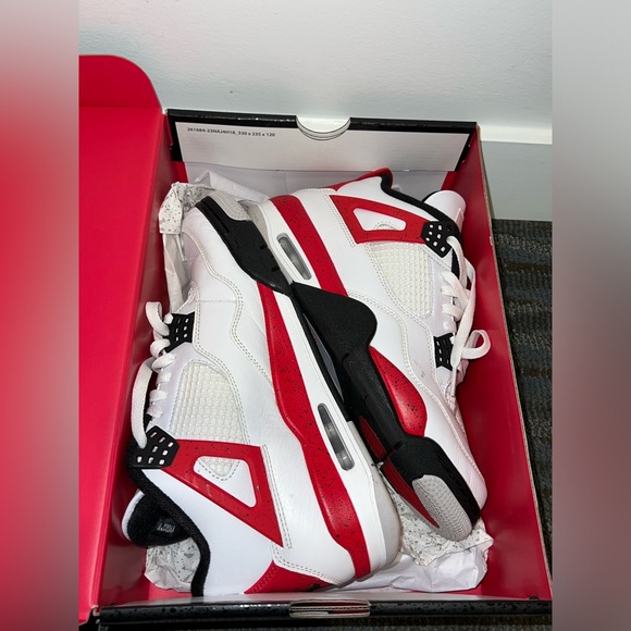 Air Jordan 4 Retro Red Cement Men US 9 DH6927-161- Preowned with Box - Picture 3 of 15